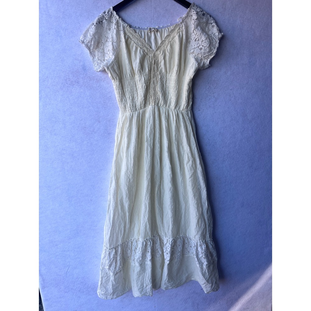 Cotagecore Midi Dress Womens Medium Coquette Fairy Babydoll Renaissance Western